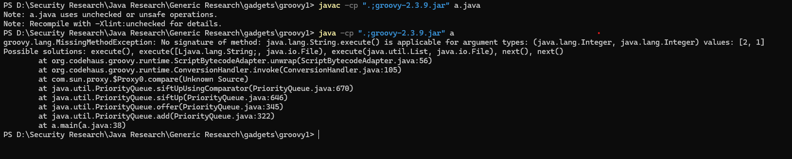 MissingMethodException error